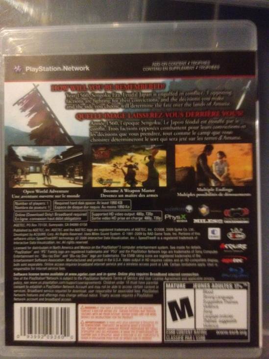 Way of the Samurai 3 - Sony PlayStation 3 (PS3) (Spike - 1) video game collectible [Barcode 093992093600] - Main Image 2