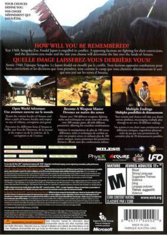 Way of the Samurai 3 - Microsoft Xbox 360 (Gamebridge - 1) video game collectible [Barcode 5060189090303] - Main Image 2