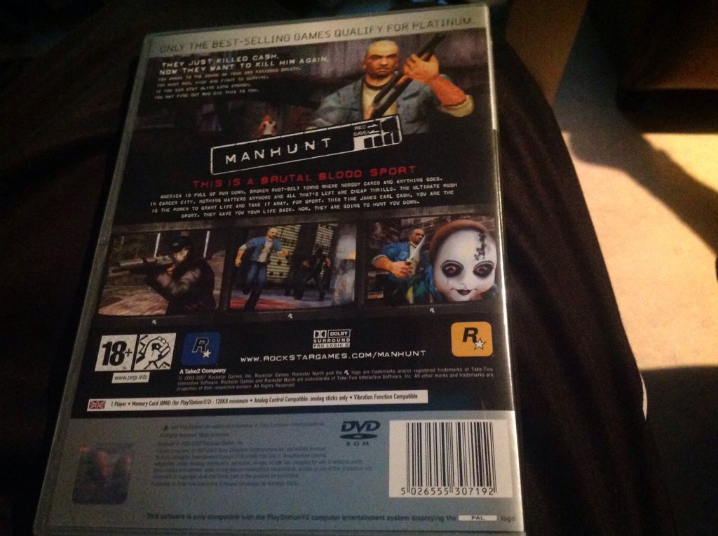 Manhunt - Sony PlayStation 2 (PS2) (Rockstar Games - 1) video game collectible [Barcode 5026555307192] - Main Image 2
