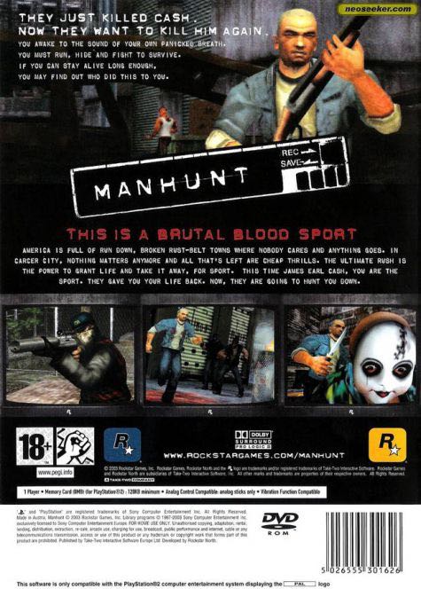 Manhunt - Sony PlayStation 2 (PS2) (Rockstar Games) video game collectible - Main Image 2