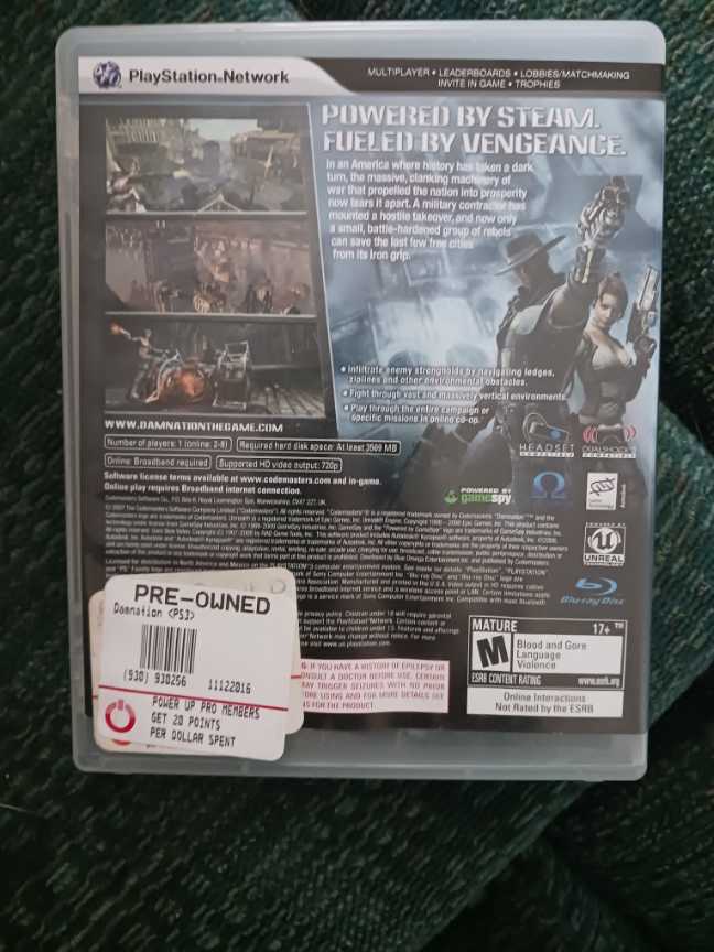 Damnation - Sony PlayStation 3 (PS3) (Codemasters - 1) video game collectible [Barcode 767649402298] - Main Image 4