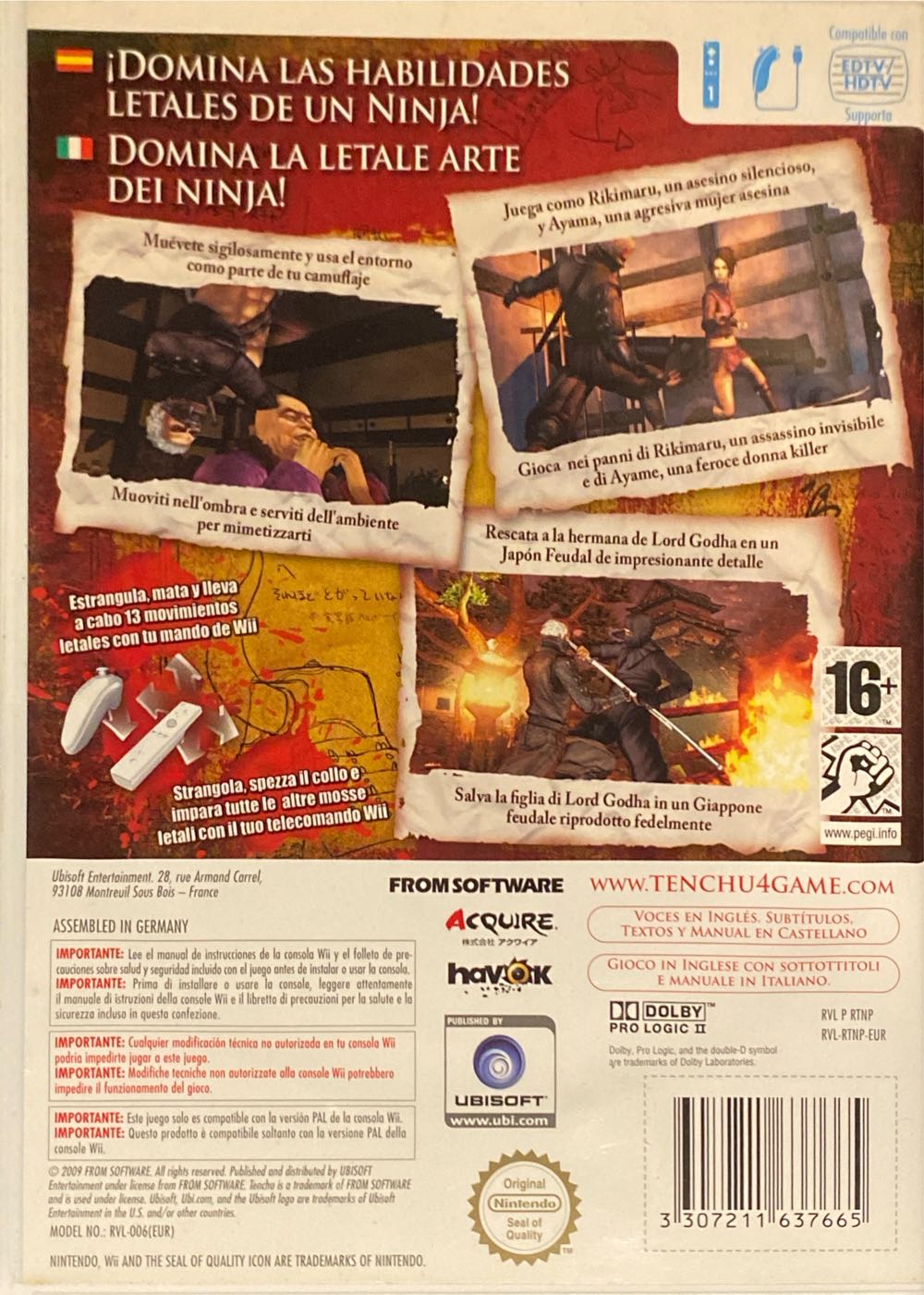 Tenchu: Shadow Assassins - Nintendo Wii (Ubisoft - 1) video game collectible [Barcode 3307211637665] - Main Image 2