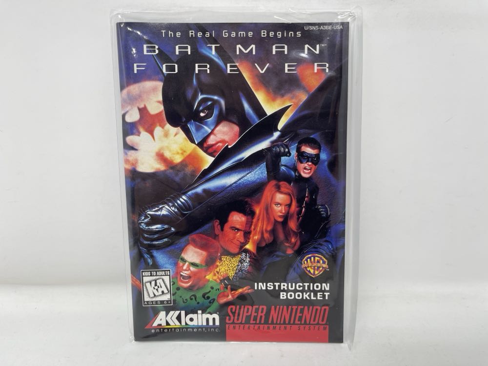 Batman Forever - Nintendo Super Nintendo Entertainment System (SNES) (Acclaim Entertainment - 1) video game collectible [Barcode 021481620198] - Main Image 4