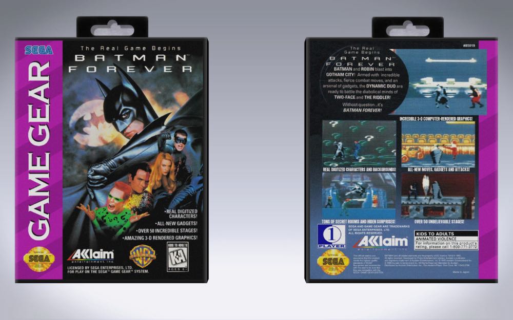 Batman Forever - Sega Game Gear video game collectible [Barcode 021481850199] - Main Image 2