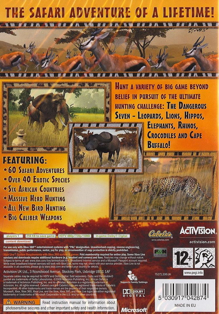 (2006) Cabela’s African Safari - Microsoft Xbox 360 (Activison - 1) video game collectible [Barcode 5030917042911] - Main Image 2