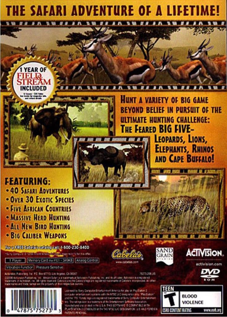 Cabelas African Safari - Sony PlayStation 2 (PS2) video game collectible - Main Image 2