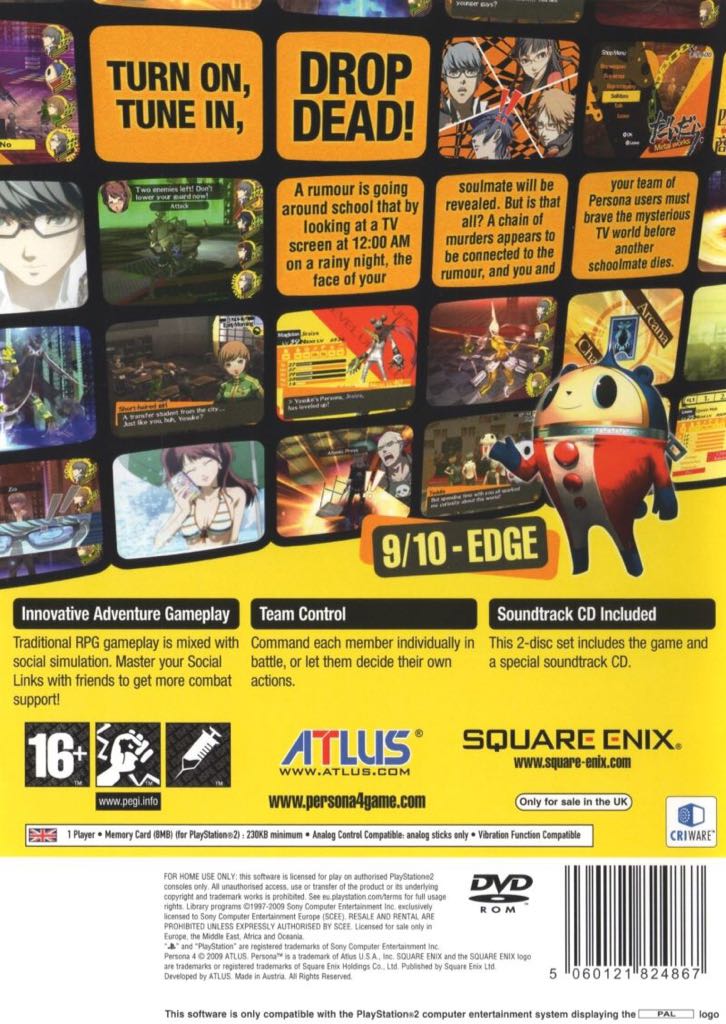 Persona 4 - Sony PlayStation 2 (PS2) (Own Digital - 1) video game collectible [Barcode 5060121824539] - Main Image 2