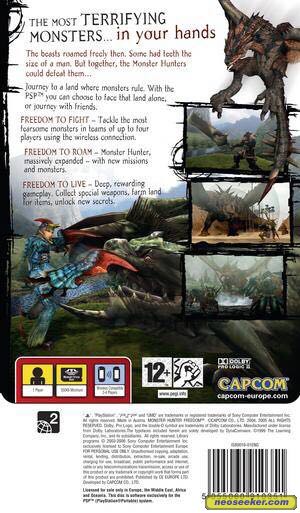 Monster Hunter: Freedom - Sony PlayStation Portable (PSP) (Capcom - 1) video game collectible [Barcode 5055060910351] - Main Image 2