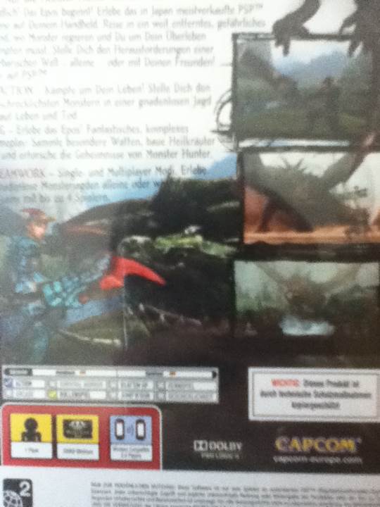 Monster Hunter Freedom - Sony PlayStation Portable (PSP) video game collectible [Barcode 5055060911846] - Main Image 2