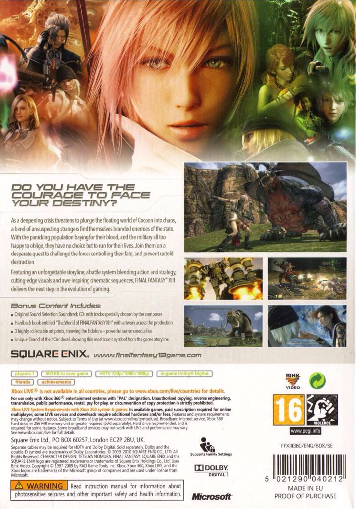 Final Fantasy 13 - PC (Square Enix - 1) video game collectible - Main Image 2
