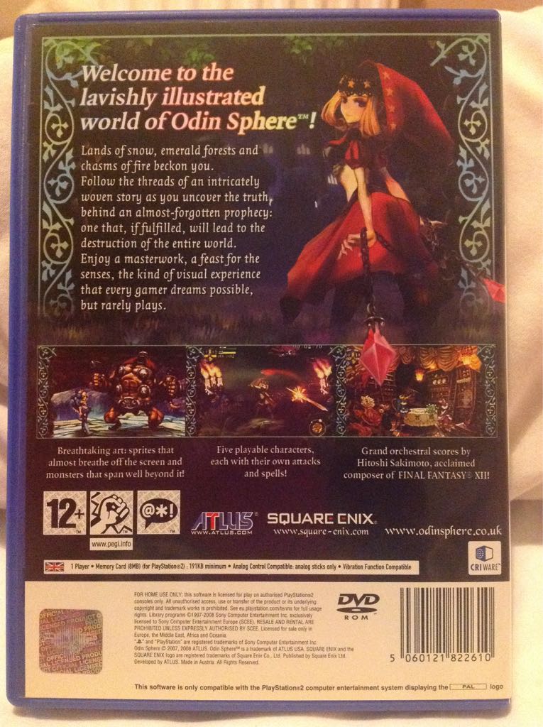 Odin Sphere - Sony PlayStation 2 (PS2) (Square Enix - 1) video game collectible [Barcode 5060121822610] - Main Image 2