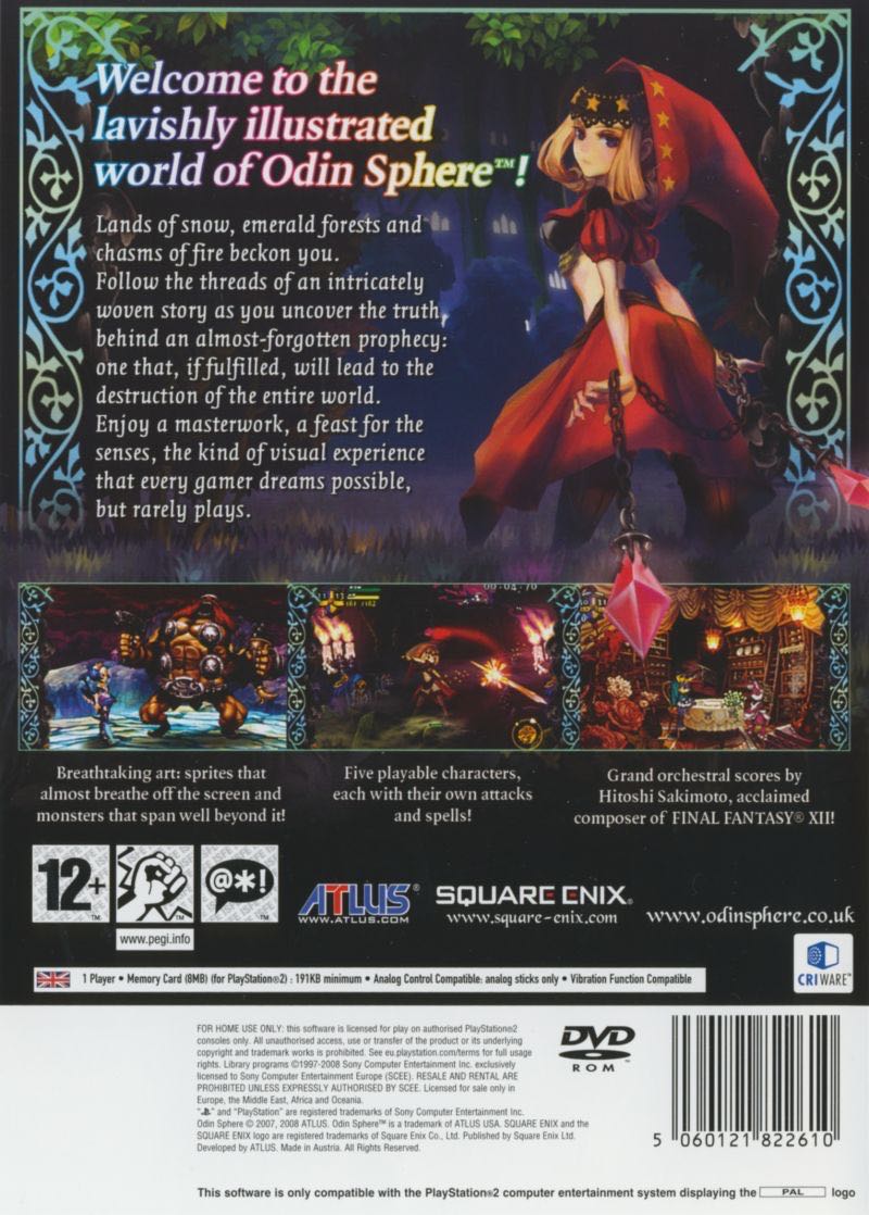 Odin Sphere - Sony PlayStation 2 (PS2) (Atlus - 1) video game collectible [Barcode 5060121822658] - Main Image 2
