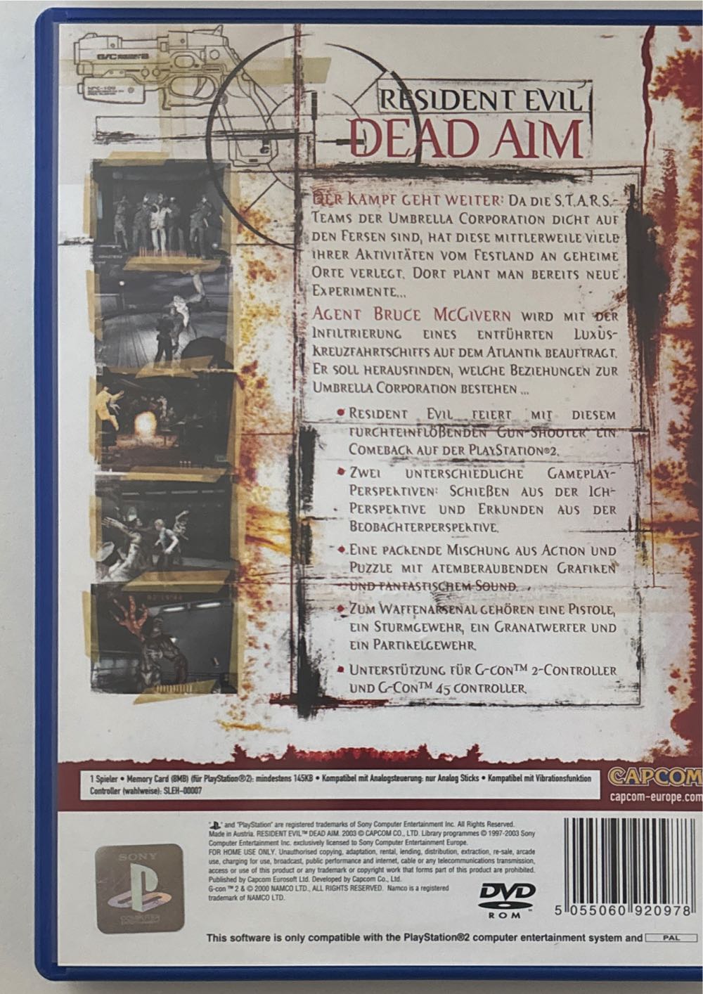 Resident Evil - Dead Aim - Sony PlayStation 2 (PS2) video game collectible [Barcode 5055060920978] - Main Image 2