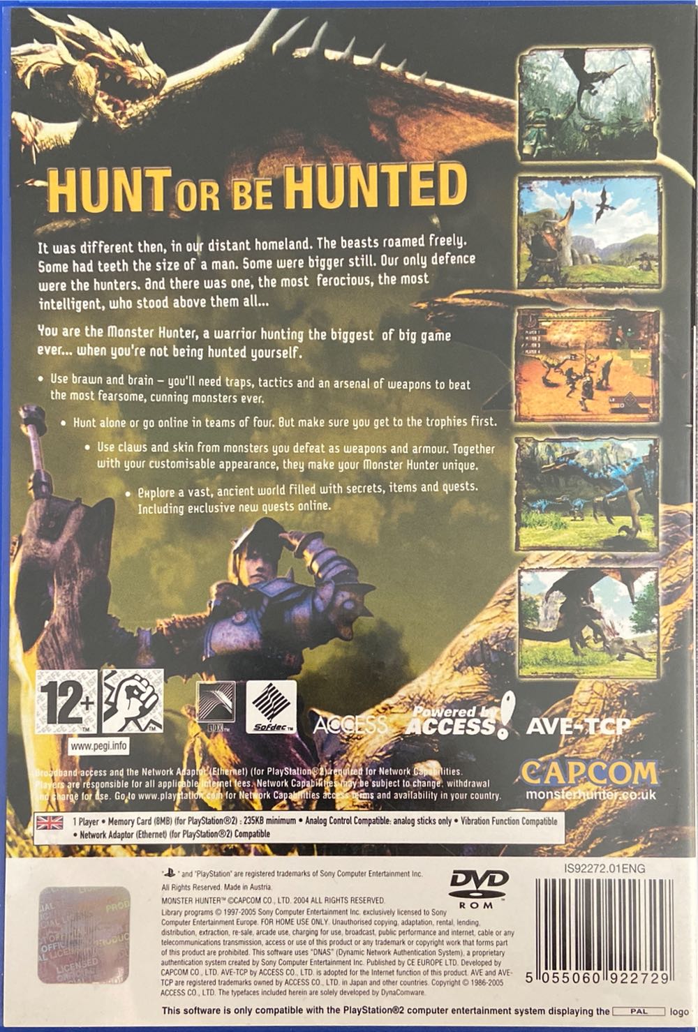 Monster Hunter - Sony PlayStation 2 (PS2) (Capcom - 1) video game collectible [Barcode 5055060922729] - Main Image 2