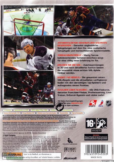 NHL 2K6 - Microsoft Xbox (2K - 1-4) video game collectible [Barcode 710425298028] - Main Image 2