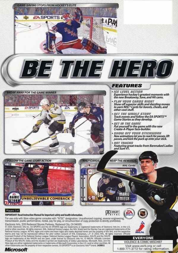 NHL 2002 - Sony PlayStation 2 (PS2) (Electronic Arts/EA Games - 1-2) video game collectible [Barcode 014633143317] - Main Image 2