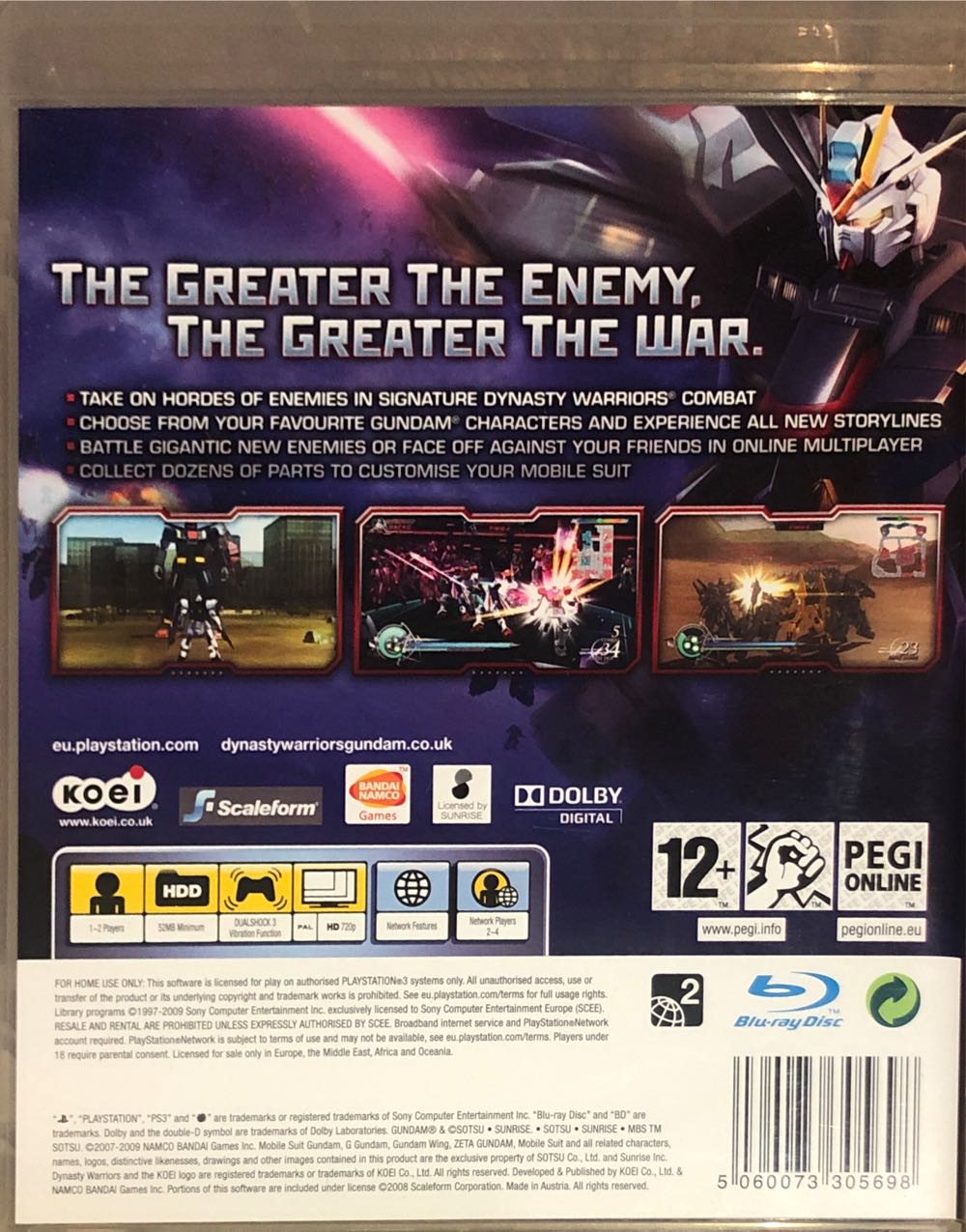 Dynasty Warriors: Gundam 2 - Sony PlayStation 3 (PS3) (Namco Bandai Games - 2) video game collectible [Barcode 5060073305698] - Main Image 2