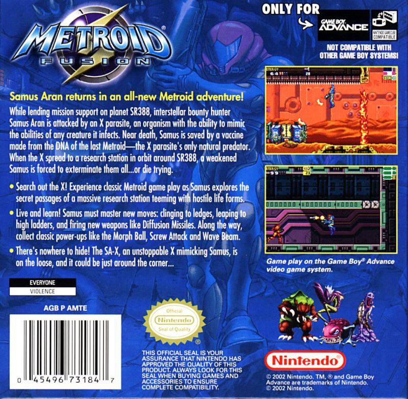 Metroid Fusion - Nintendo Wii U Virtual Console (Nintendo - 1) video game collectible - Main Image 2