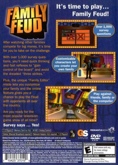 Family Feud Disc Only - Sony PlayStation 2 (PS2) (2) video game collectible [Barcode 710425383199] - Main Image 2