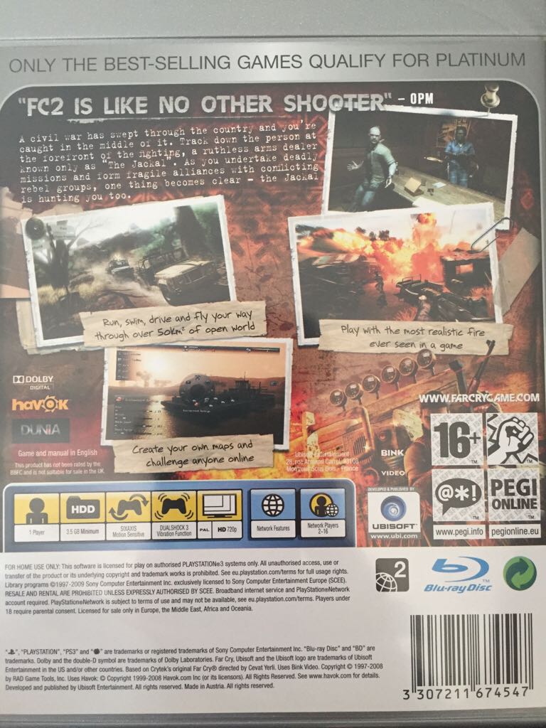 Farcry 2 - Sony PlayStation 3 (PS3) video game collectible [Barcode 3307211674547] - Main Image 2
