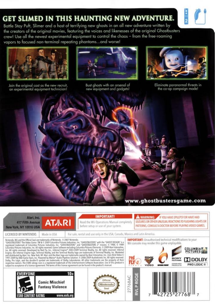 Ghostbusters: The Video Game - Nintendo Wii (Atari - 2) video game collectible [Barcode 742725277687] - Main Image 2