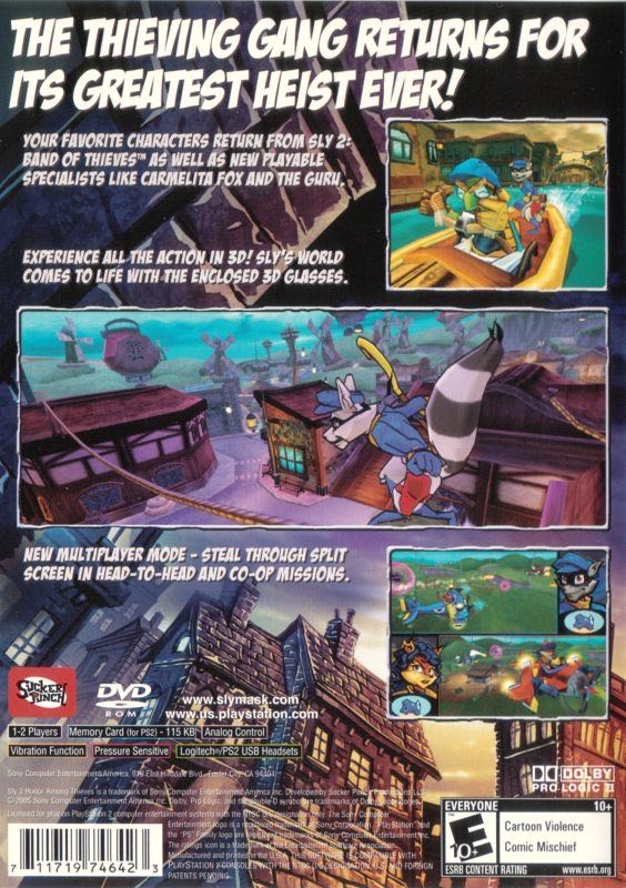 Sly 3: Honor Among Thieves (trade) - Sony PlayStation 2 (PS2) (SCEA - 2) video game collectible [Barcode 0711719746423] - Main Image 2