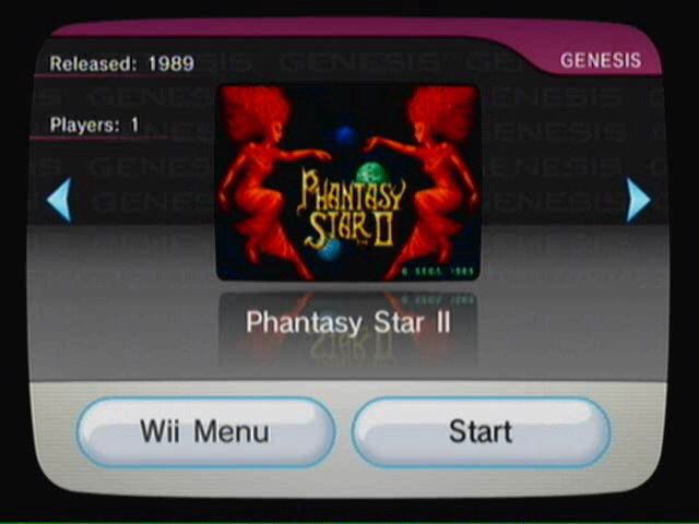 Phantasy Star II - Nintendo Wii Virtual Console (Sega - 1) video game collectible - Main Image 1