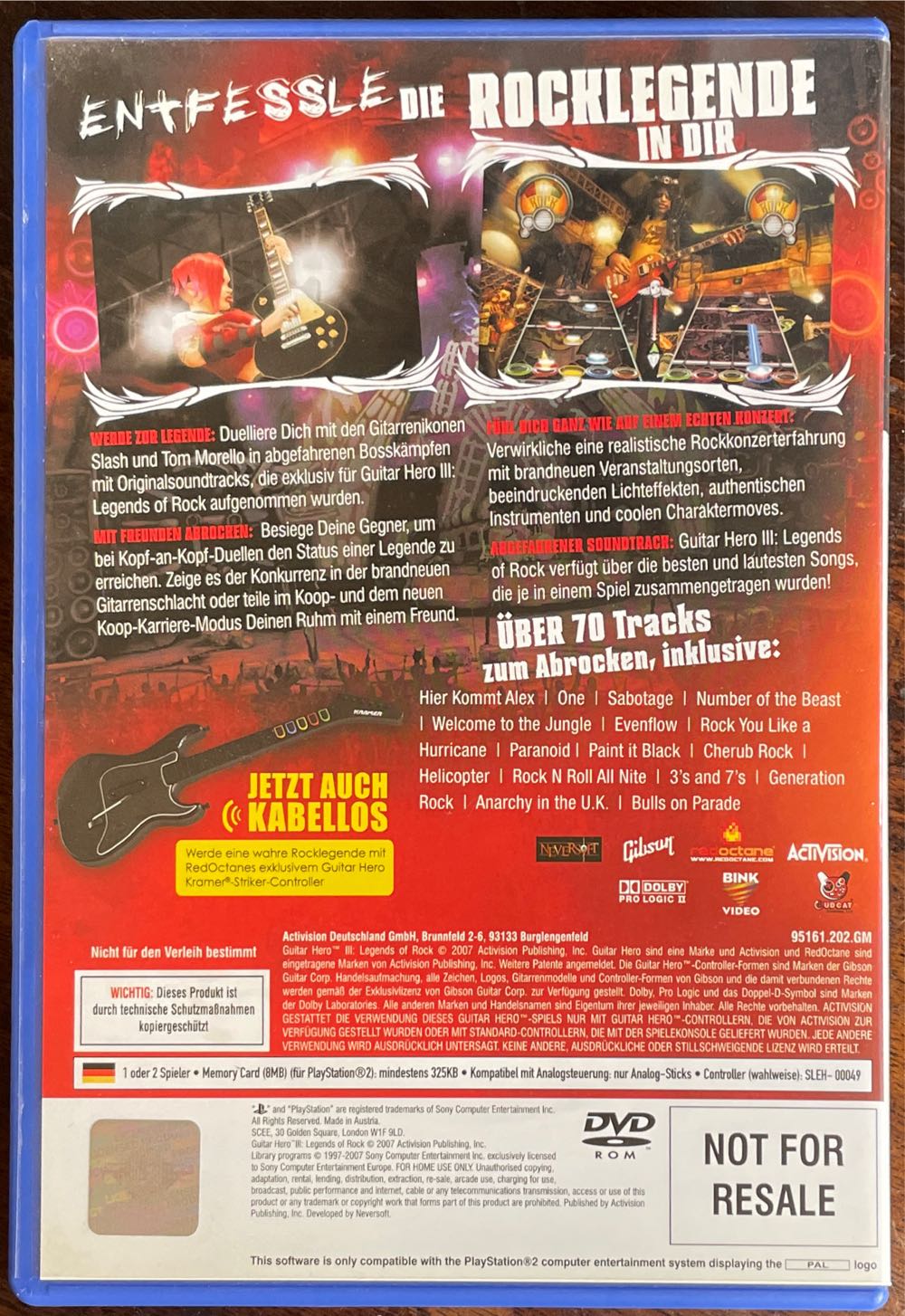 Guitar Hero 3 Legends Of Rock - Sony PlayStation 2 (PS2) video game collectible - Main Image 2