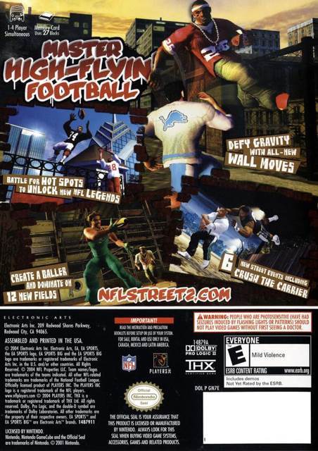 NFL Street 2 - Sony PlayStation 2 (PS2) (EA Sports Big - 1-4) video game collectible [Barcode 014633148770] - Main Image 2