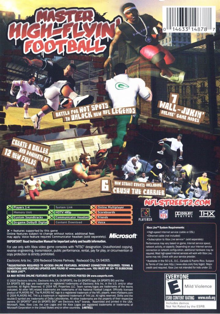 NFL Street 2 - Microsoft Xbox (EA Sports Big - 1-4) video game collectible [Barcode 014633148787] - Main Image 2