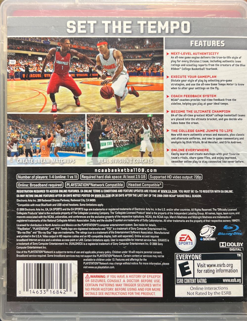 NCAA Basketball 09 - Sony PlayStation 3 (PS3) video game collectible [Barcode 014633168426] - Main Image 2