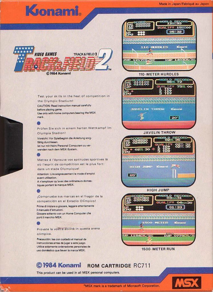 Track and Field II - Nintendo Entertainment System (NES) video game collectible - Main Image 2