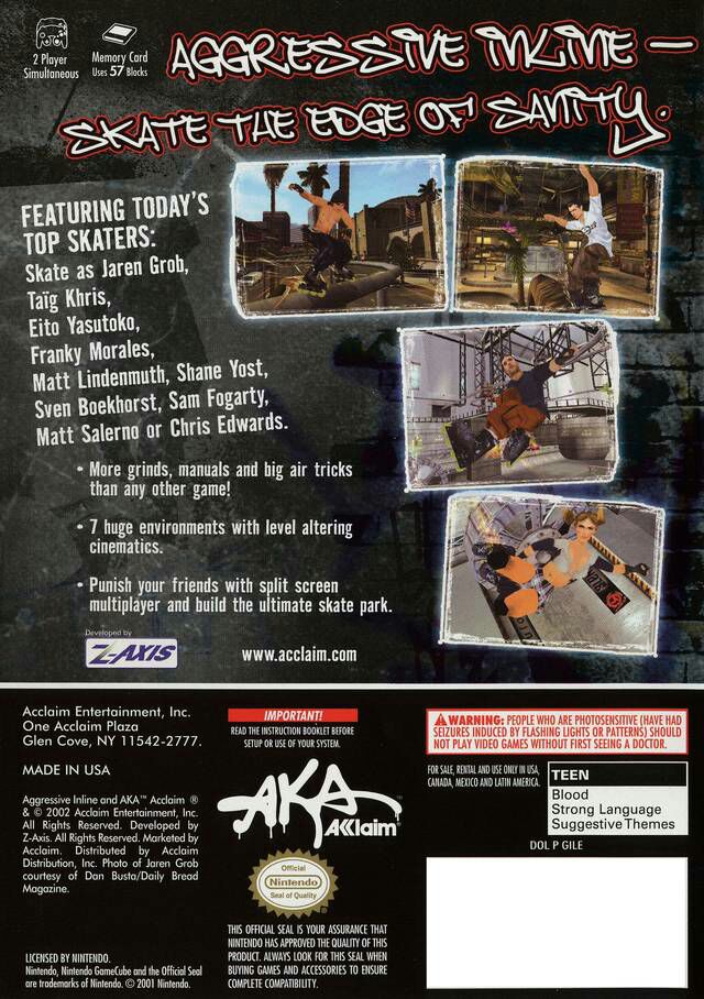 Aggressive Inline Skating - Nintendo GameCube video game collectible - Main Image 2