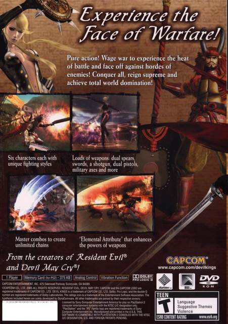 Devil Kings - Sony PlayStation 2 (PS2) (Capcom - 1) video game collectible [Barcode 013388260553] - Main Image 2