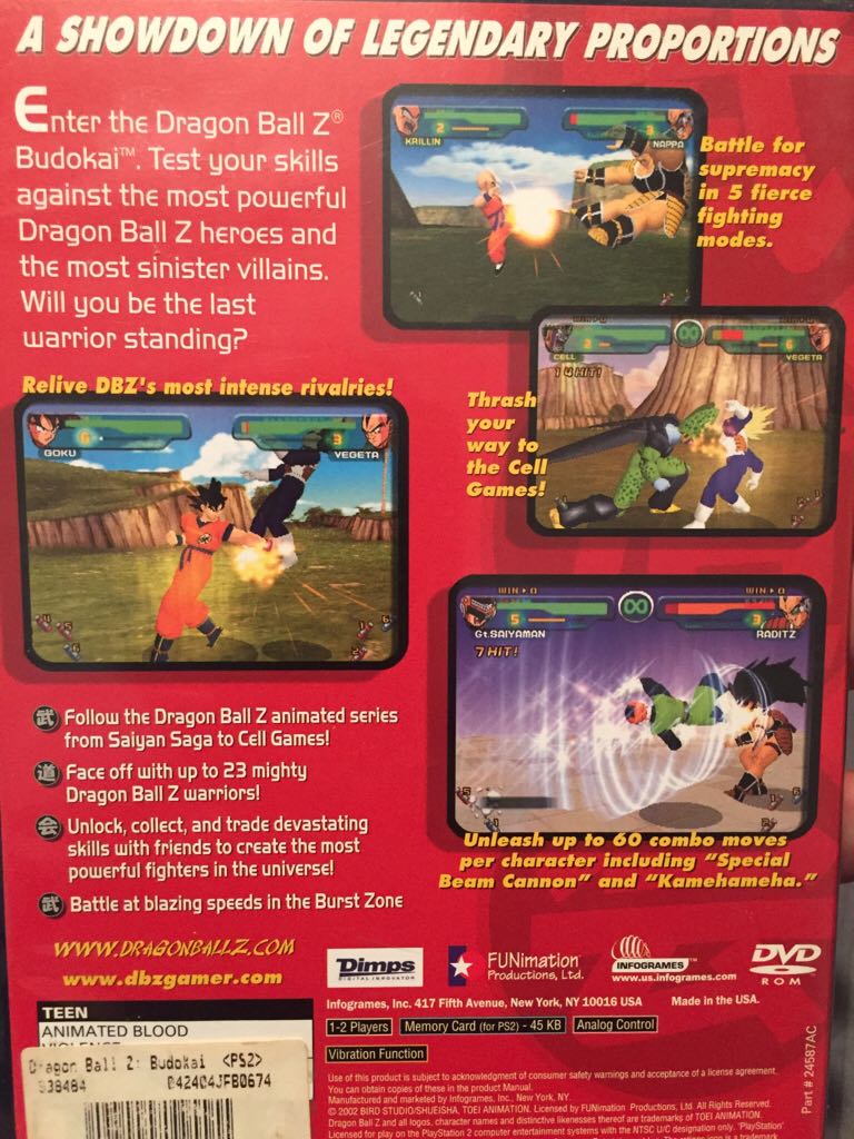 DRAGONBALL Z: BUDOKAI - Sony PlayStation 2 (PS2) video game collectible - Main Image 2