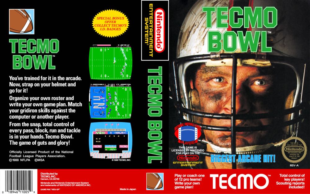 NES/Tecmo Bowl - Nintendo Entertainment System (NES) (Tecmo - 2) video game collectible - Main Image 3