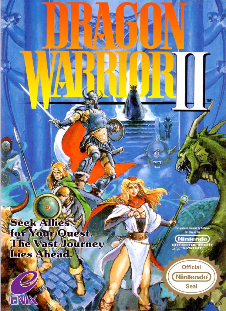 Dragon Warrior II - Nintendo Entertainment System (NES) video game collectible - Main Image 1