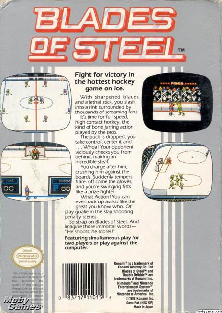 Blades of Steel (Cart Only) - Nintendo Entertainment System (NES) (Konami - 2) video game collectible [Barcode 083717110156] - Main Image 2