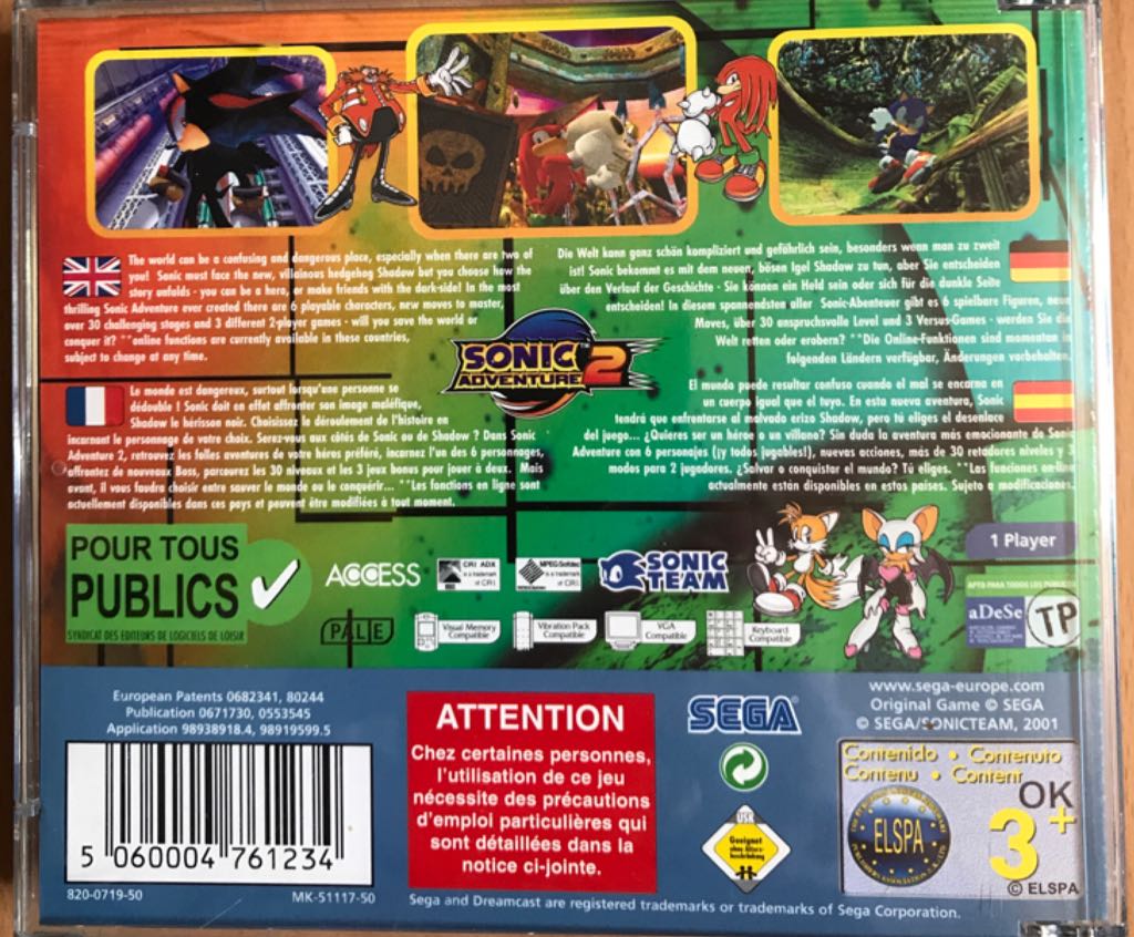 Sonic Adventure 2  - Sega Dreamcast video game collectible - Main Image 2
