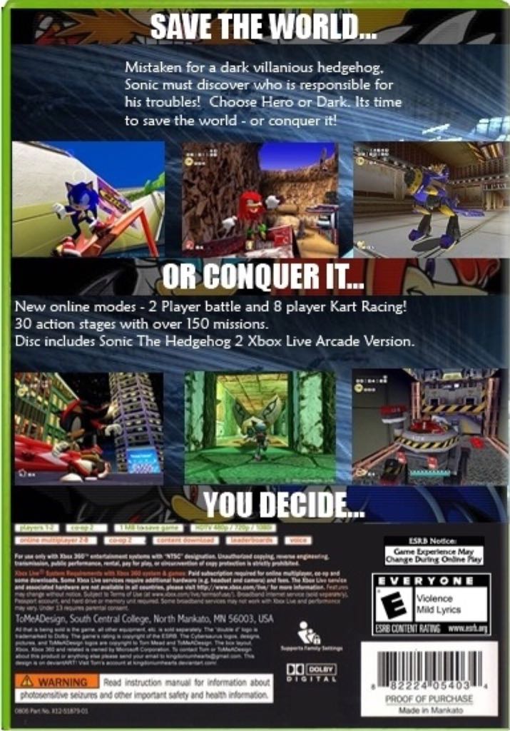 Sonic Adventure 2  - Microsoft Xbox 360 video game collectible - Main Image 2