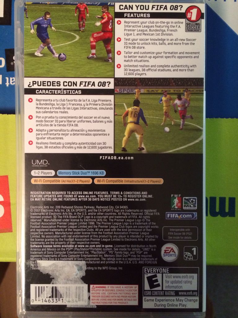 FIFA Soccer 08 - Sony PlayStation Portable (PSP) (EA Sports) video game collectible [Barcode 014633154849] - Main Image 2