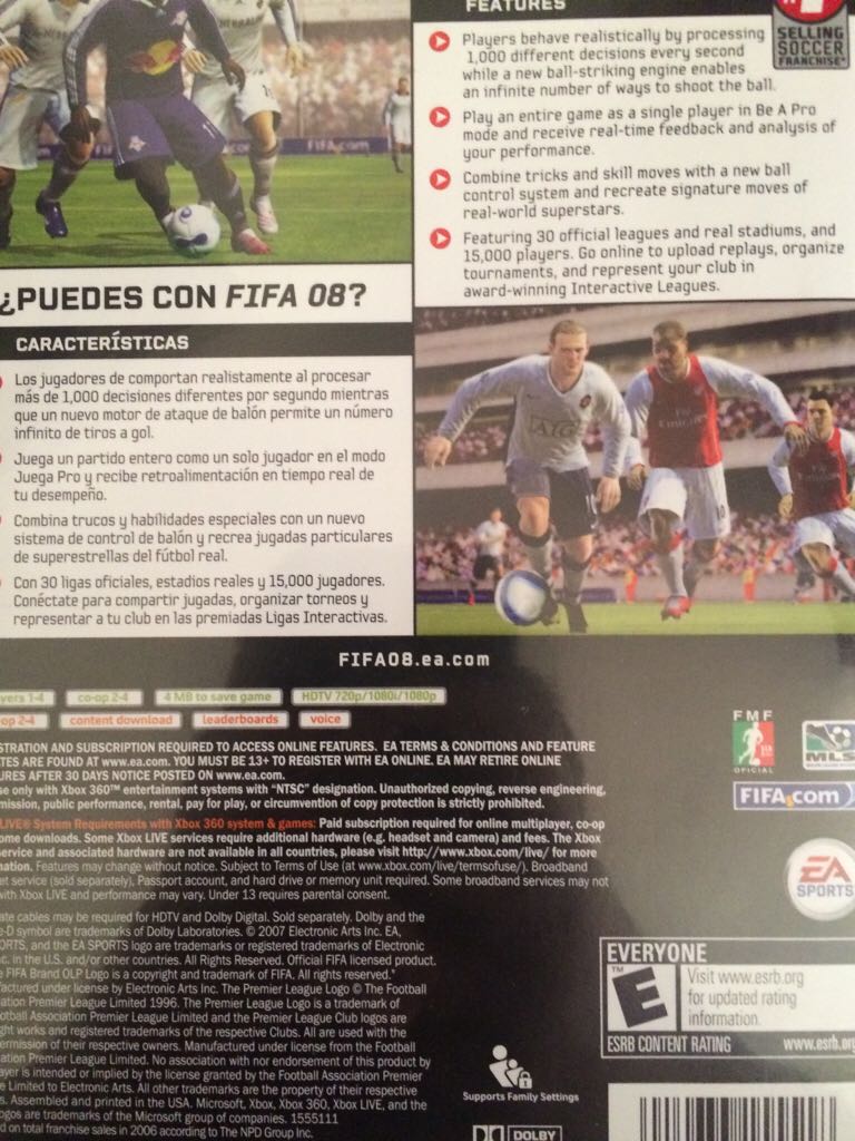 FIFA Soccer 08 - Microsoft Xbox 360 (Ea Sports - 4) video game collectible [Barcode 014633155518] - Main Image 2