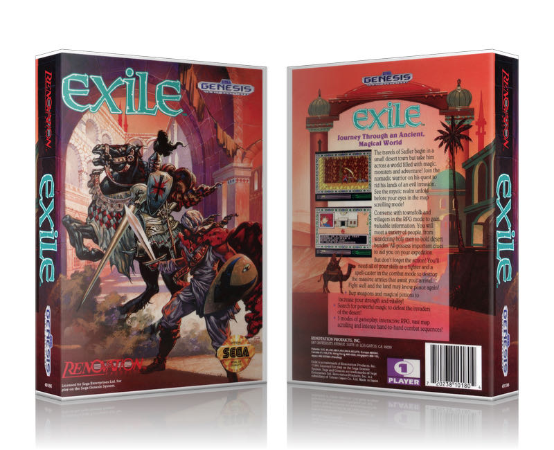 Exile - Sega Genesis (Mega Drive) (Renovation Products - 1) video game collectible [Barcode 720238101804] - Main Image 3