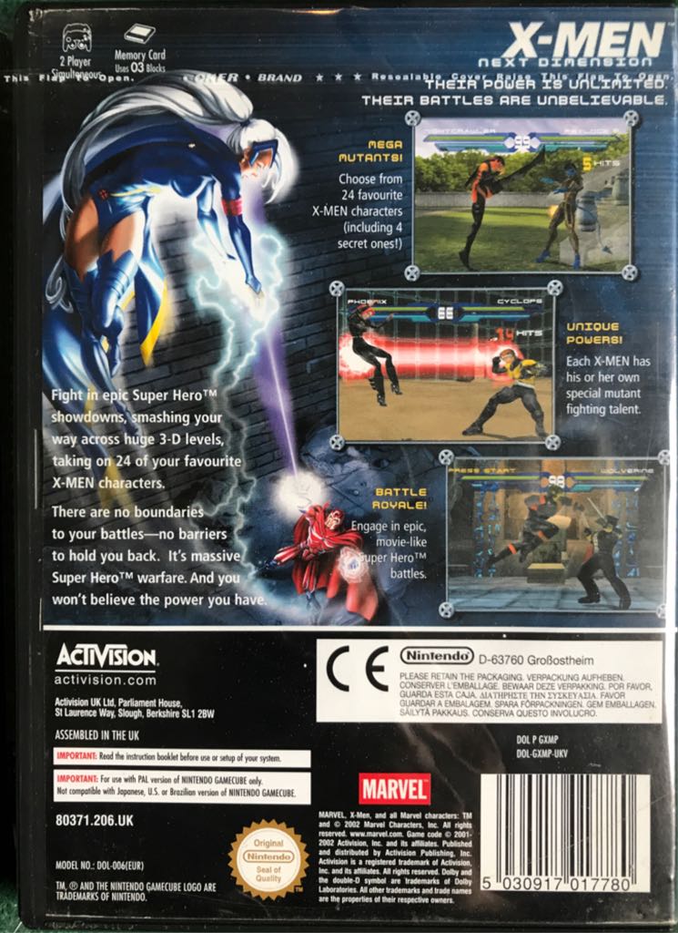X-Men: Next Dimension - Nintendo GameCube (Activision - 2) video game collectible [Barcode 5030917017780] - Main Image 2