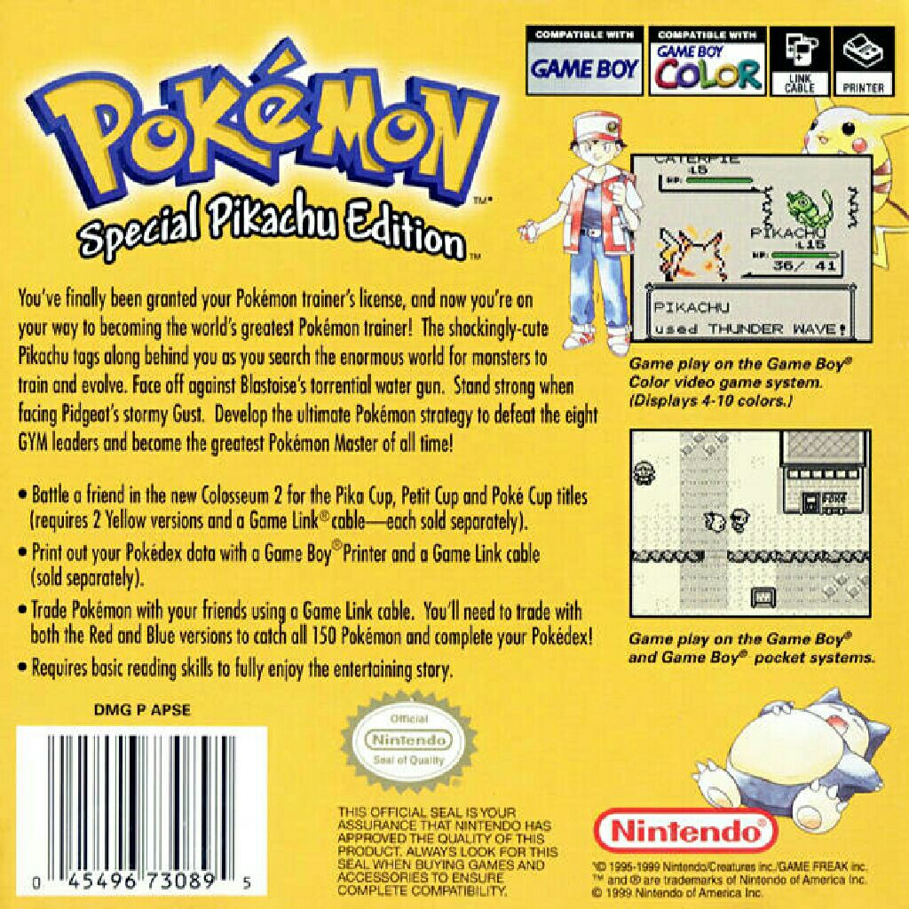 Pokemon Yellow - Nintendo Game Boy video game collectible - Main Image 2