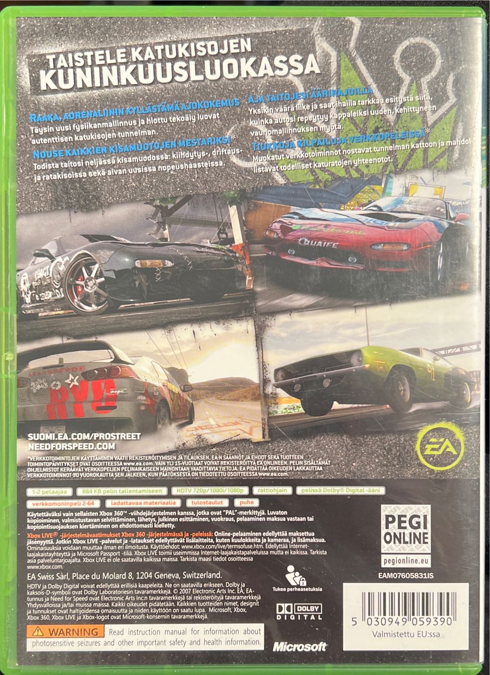 Need for Speed ProStreet - Microsoft Xbox 360 video game collectible [Barcode 5030934059398] - Main Image 2
