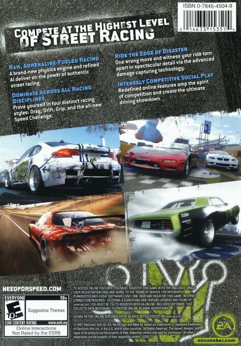 Need for Speed ProStreet - PS2 29.0 - Sony PlayStation 2 (PS2) ((EA) Electronic Arts) video game collectible - Main Image 2