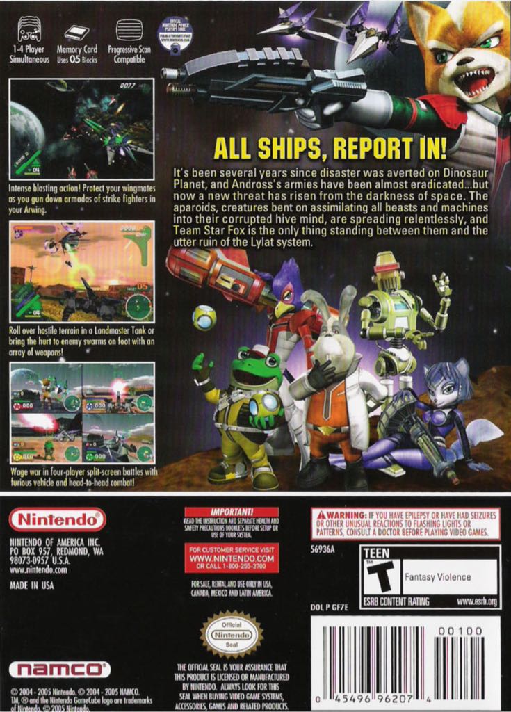 StarFox Assault - Nintendo GameCube (Nintendo - 1-4) video game collectible [Barcode 044406393670] - Main Image 2