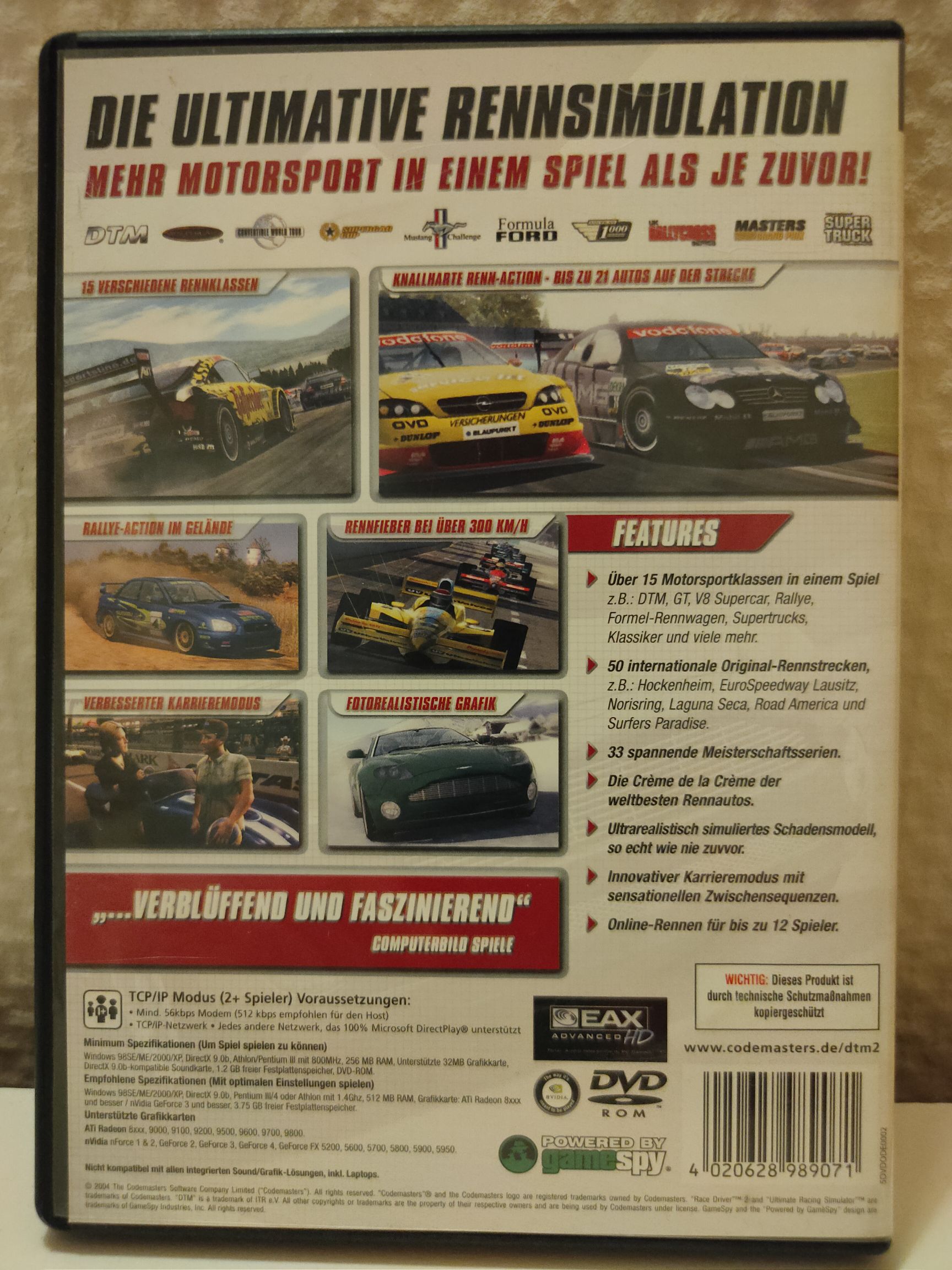 DTM Race Driver 2 - PC video game collectible [Barcode 4020628989071] - Main Image 2