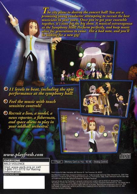 Mad Maestro! - Sony PlayStation 2 (PS2) (Eidos - 1) video game collectible [Barcode 788687500111] - Main Image 2